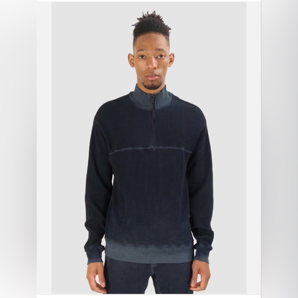 Cotton Citizen Men's NAVY Half-Zip Sweater